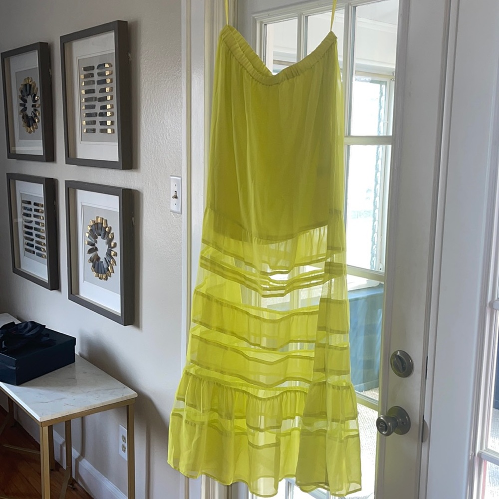 Neon yellow Maxi Skirt